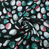 100% Viscose Artistic Rocks Zwart