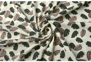 100% Viscose Pagoa Bladeren Creme