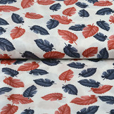 100% Viscose Pagoa Leaves Off-White