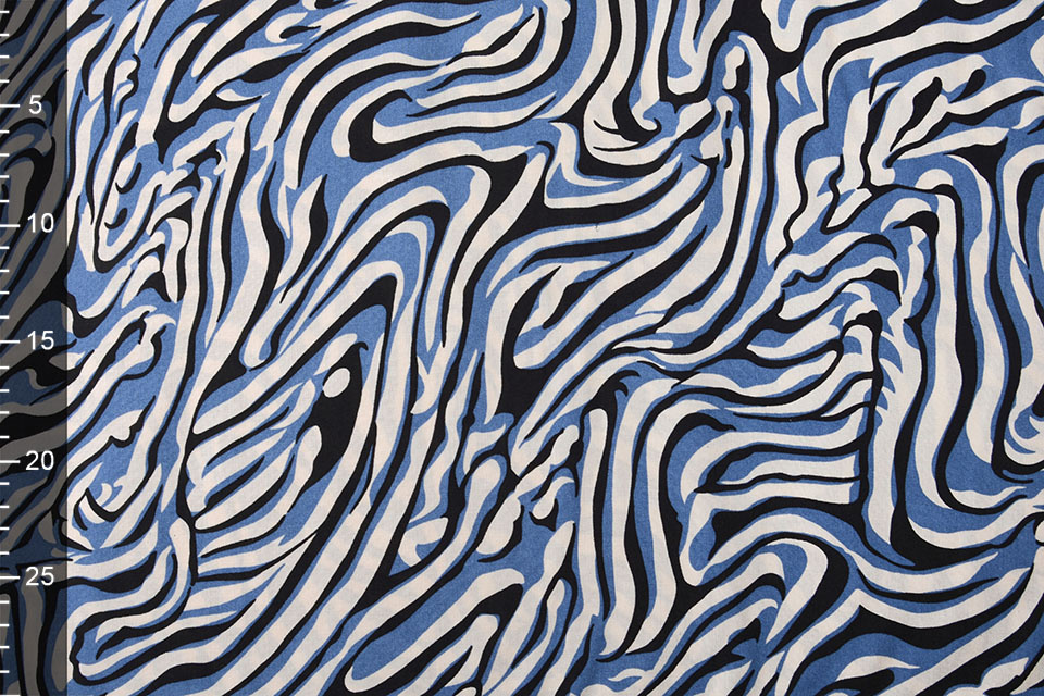 100% Viscose Korowha Beige Blauw