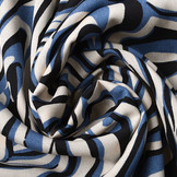 100% Viscose Korowha Beige Blauw