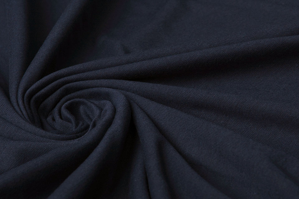 100% Baumwolljersey Marineblau