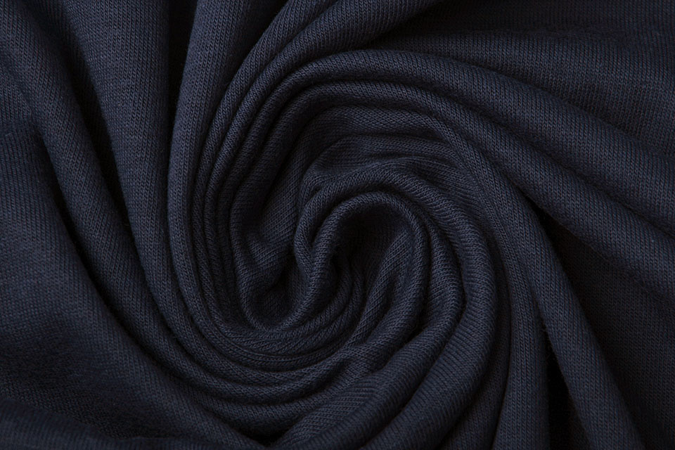 100% Baumwolljersey Marineblau
