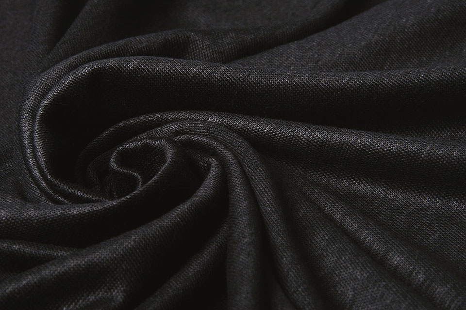 Leinen Jersey Schwarz