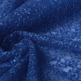 Mesh Embroidered Star Flower Kings Blue