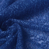 Mesh Geborduurd Ster Bloem Koningsblauw