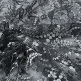 Geborduurd Kant Louisa Grijs Zilver