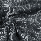 Embroidered Lace Louisa Grey Silver