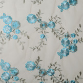 Mesh Embroidered Olivia Taupe Blue