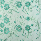 Mesh Geborduurd Ella Mint Zeegroen