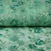 Mesh Embroidered Ella Mint Sea Green