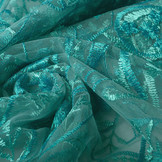Netz Bestickt Victoria Türkis Aqua