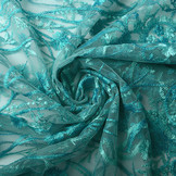 Netz Bestickt Victoria Türkis Aqua