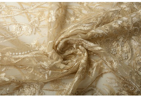 Netz Bestickt Victoria Hellgold