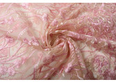 Mesh Embroidered Victoria Pink
