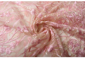 Netz Bestickt Victoria Rosa