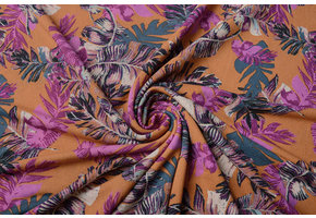 Viscose Jersey Crepe Levi Veren Oranje