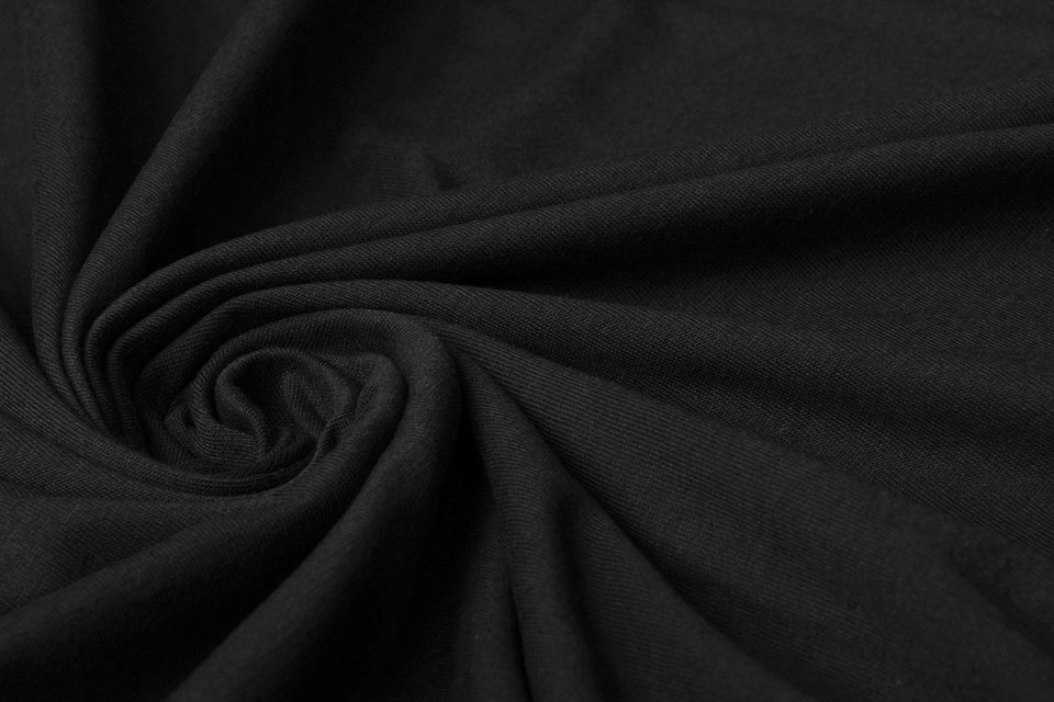 100% Baumwolljersey Schwarz
