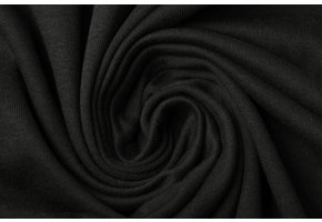 100% Baumwolljersey Schwarz