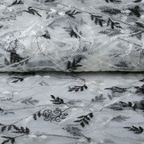 Mesh Embroidered Emma White Black