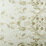 Mesh Embroidered Emma Creme Army Green