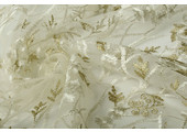 Mesh Embroidered Emma Creme Army Green