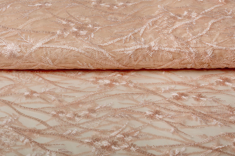 Mesh Embroidered Emma Salmon