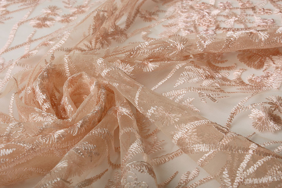 Mesh Embroidered Emma Salmon