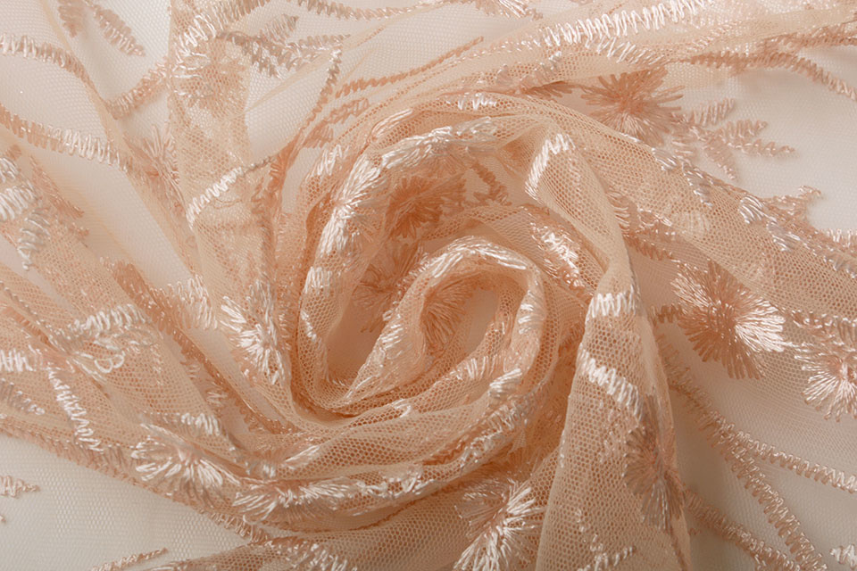 Mesh Embroidered Emma Salmon