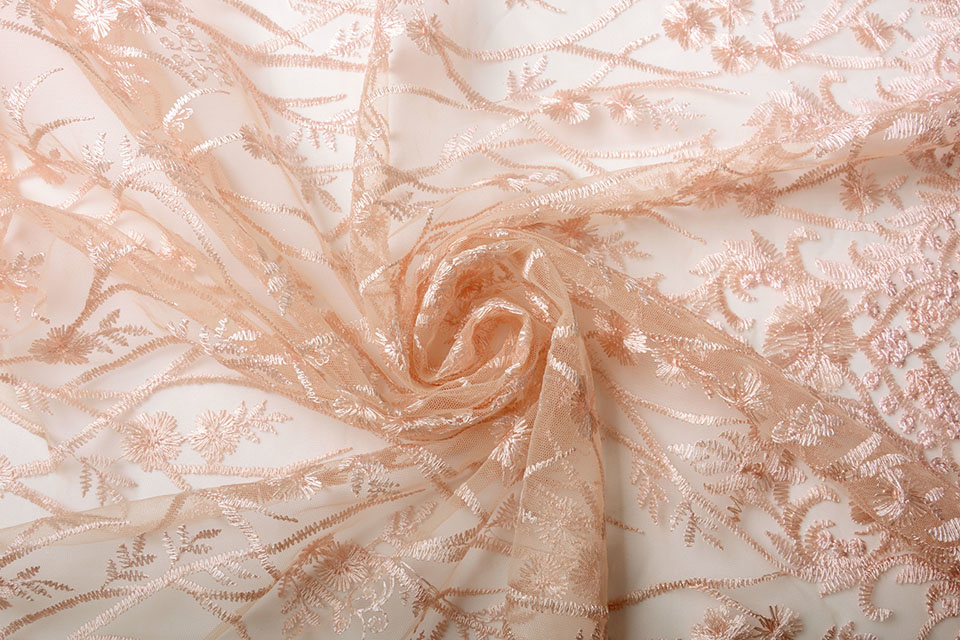 Mesh Embroidered Emma Salmon
