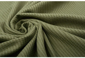 Baby Jersey Waffle Pique Fabric Light Army Green
