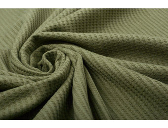 Baby Jersey Waffle Pique Fabric Light Army Green