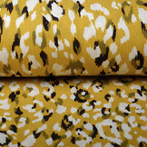 Viscose Jersey Crepe Panther Swipes Yellow