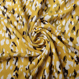 Viscose Jersey Crepe Panther Swipes Yellow
