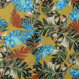 Viscose Jersey Crepe Levi Feathers Yellow Green