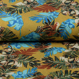 Viscose Jersey Crepe Levi Feathers Yellow Green