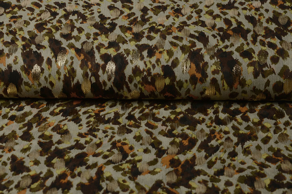 Chiffon Foil Animal Swipes Army Groen