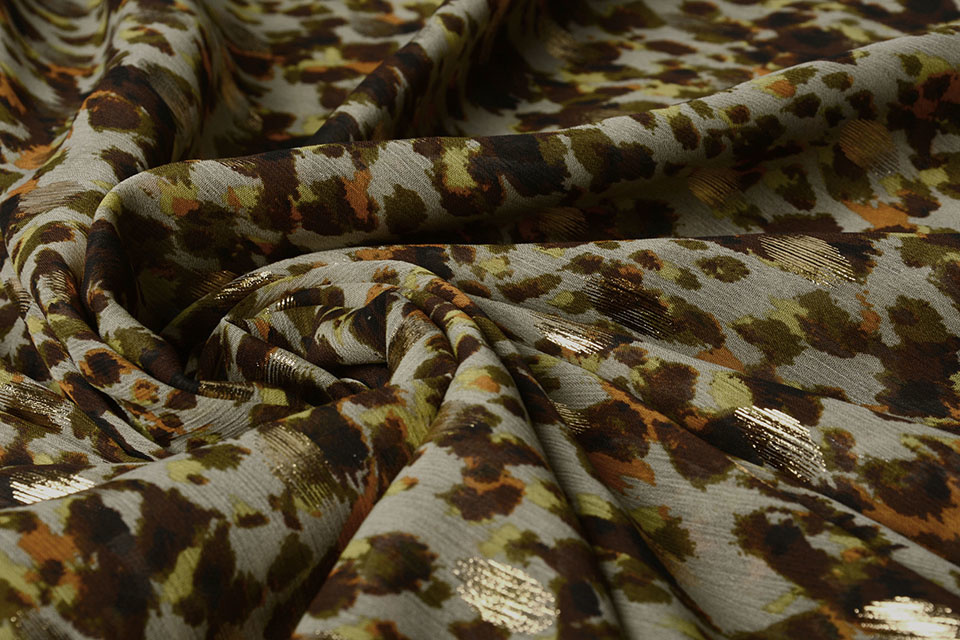 Chiffon Foil Animal Swipes Army Groen