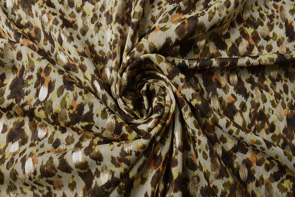 Chiffon Foil Animal Swipes Army Groen