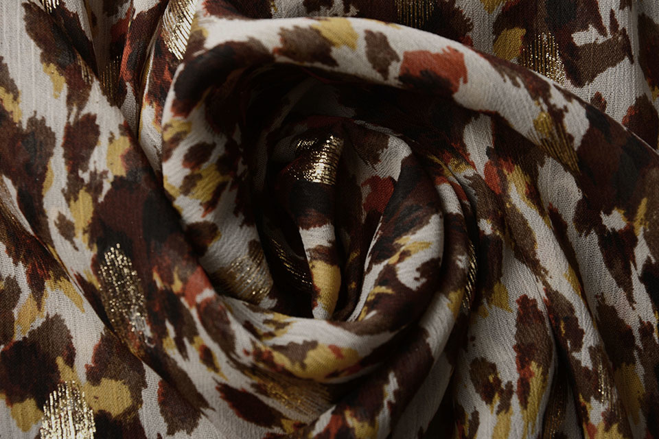 Chiffon Foil Animal Swipes Brown