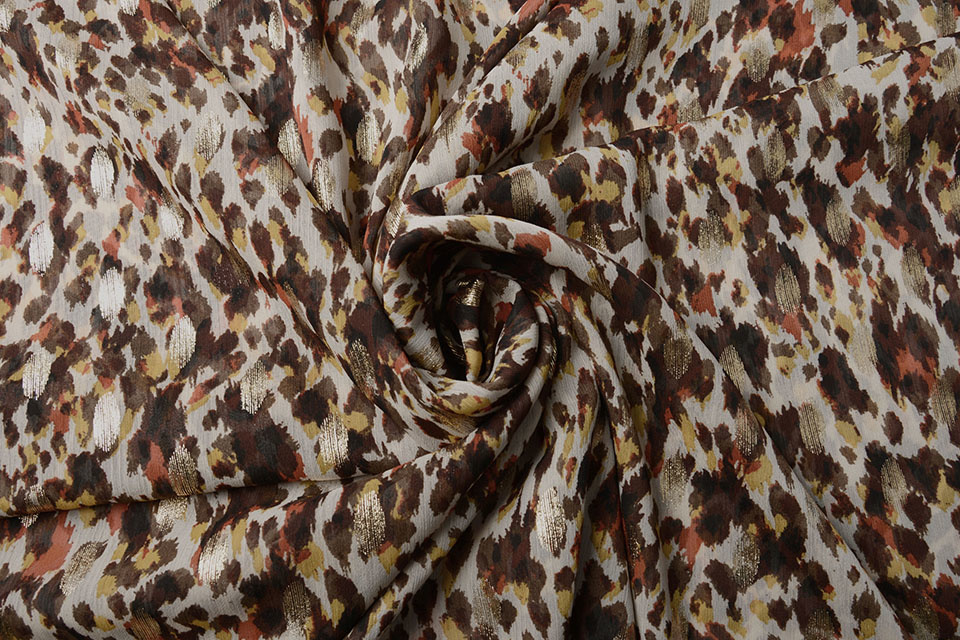 Chiffon Foil Animal Swipes Brown