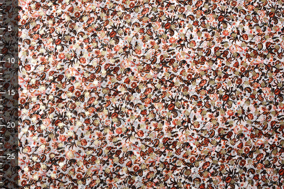 Chiffon Foil Cree Wit Rood