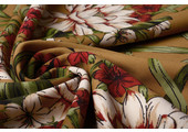 Scuba Crepe Bedrukt Twill Flower Mokka Bruin