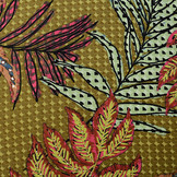 100% Viscose Leafs Diagram Olijf Groen