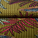 100% Viscose Leafs Diagram Oive Green
