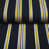 Scuba Crepe Sporty Stripe Marine Gelb