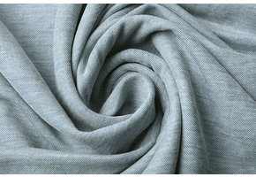 Flowy Pique Melange Blau-Grau