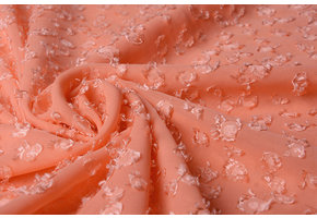 Jacquard Chiffon Liza Coral