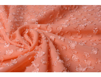 Jacquard Chiffon Liza Coral