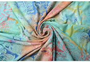 Tricot Viscose Tie Dye Burni Regenboog